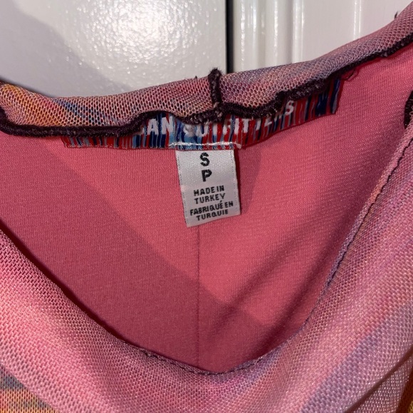 NWOT Urban Outfitters Moxie Mesh Mini Cactus Desert Slip Dress | Size Small - Picture 4 of 7